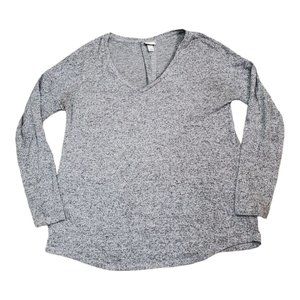A New Day V Neck‎ Long Sleeve Sweater Size Small S Gray
